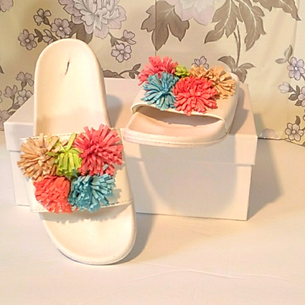 Fun pair of Slip on Slides, Sandler for Vacation NWOT